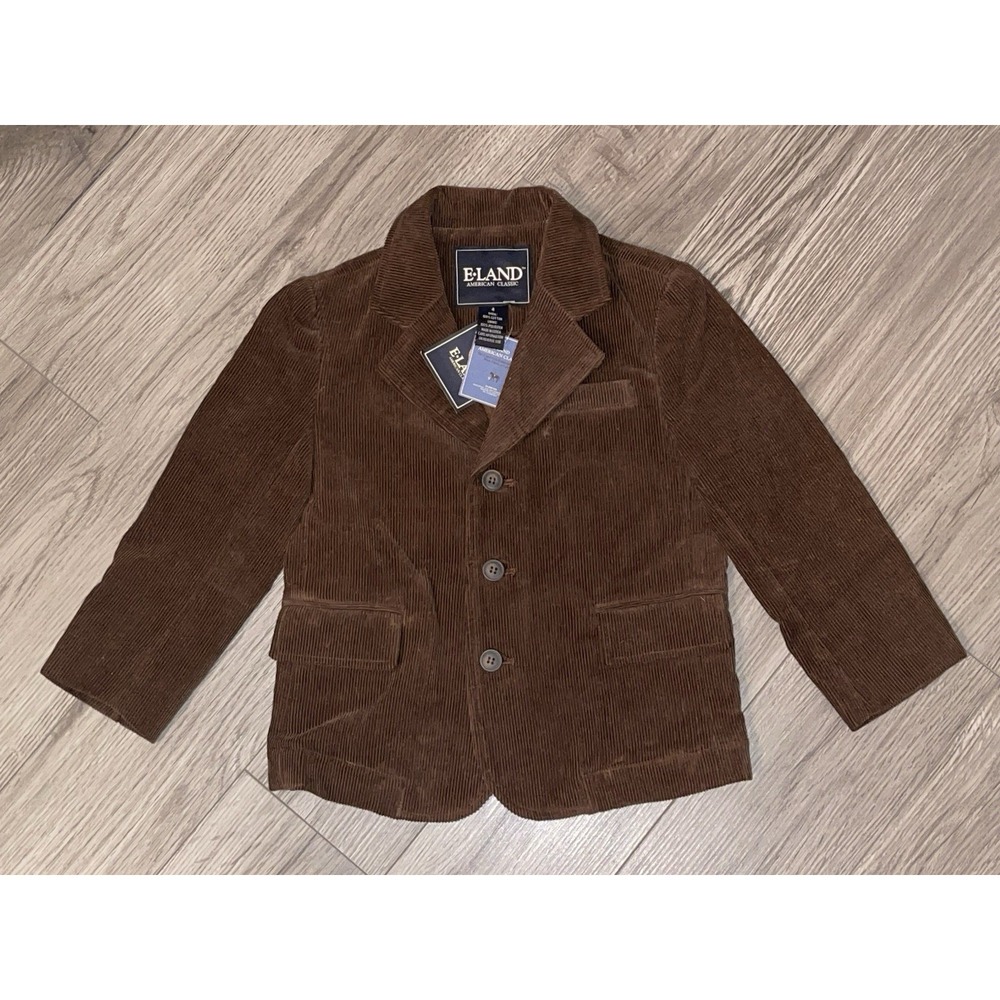 Vintage E-Land American Classic Boys‎ Corduroy Blazer Size 4